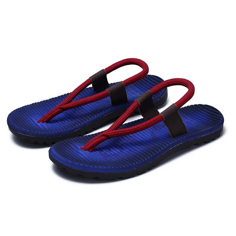 Men's Fashion Casual Flat Flip Flops Slippers Beach Sandals Outdoor Skid Shoes Mans footwear terlik kapcie 40JA308