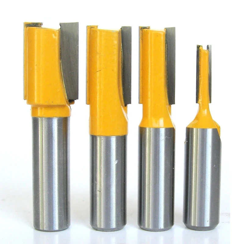 4Pcs/Lot 1/2" Shank Router Bit Set Undersized Dado Router Bit Set For 1/4", 1/2", 5/8", 3/4