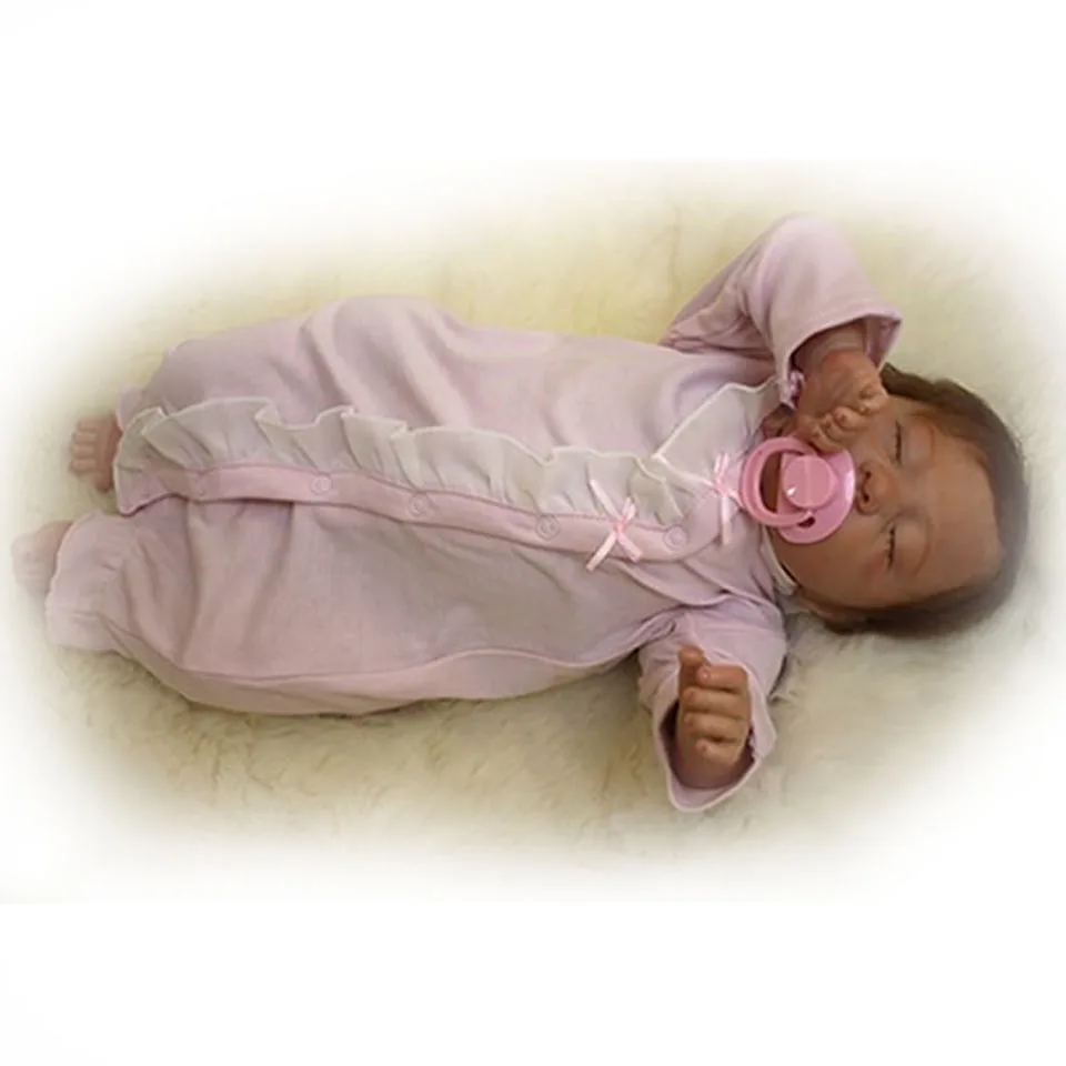 Спящая и бодрствующая девочка Близнецы bebes Reborn Baby Dolls 20 дюймов Мягкие силиконовые