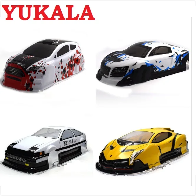 YUKALA 1/10 rc автозапчасти корпус 1/10 rc автомобильные аксессуары для 1:10 rc автомобильный корпус 190 мм несколько вариантов