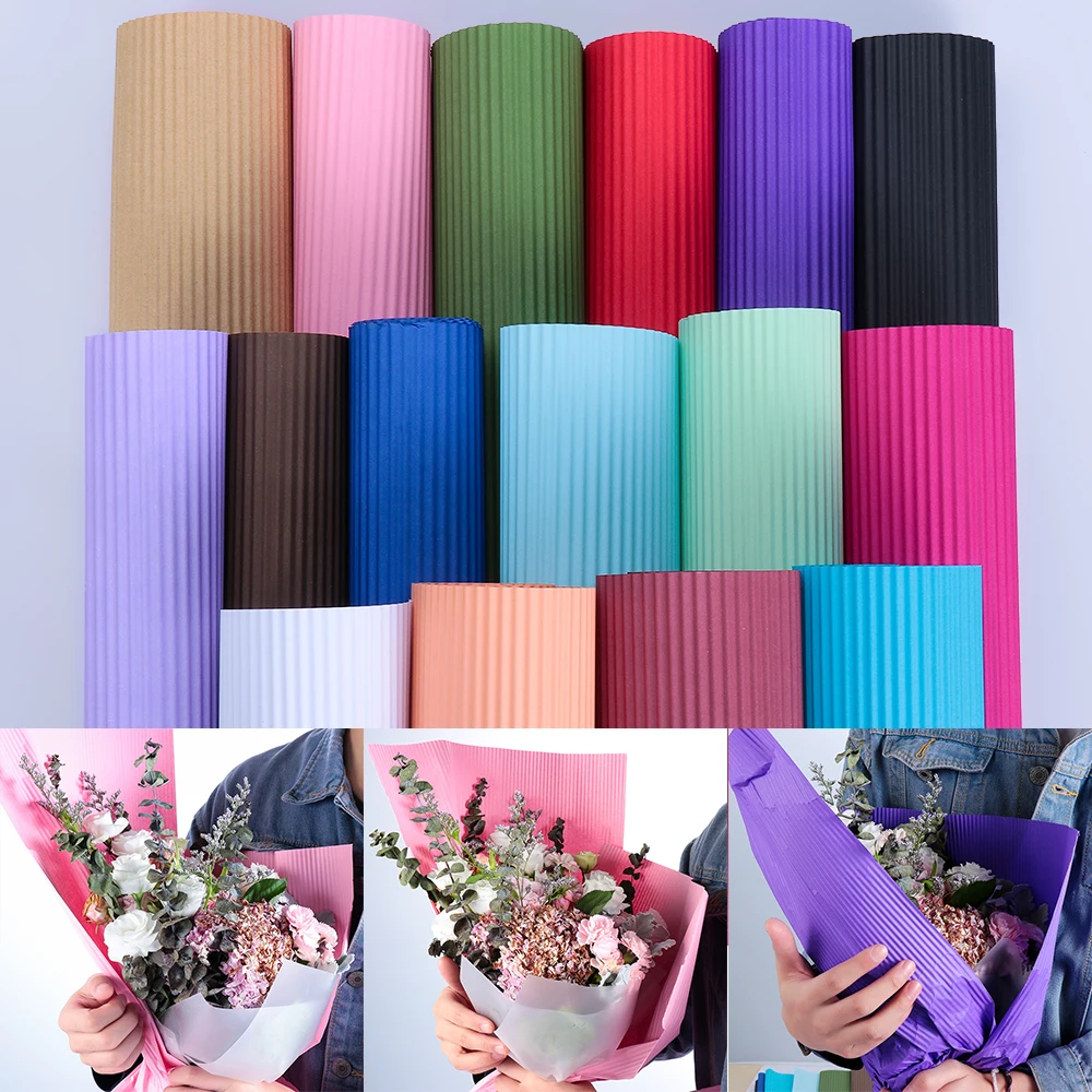 

50*70cm Children DIY Handmade Colored Corrugated Paper Kid Scrapbooking Craft Supplies Packs Wrapping Paper Origami Paper