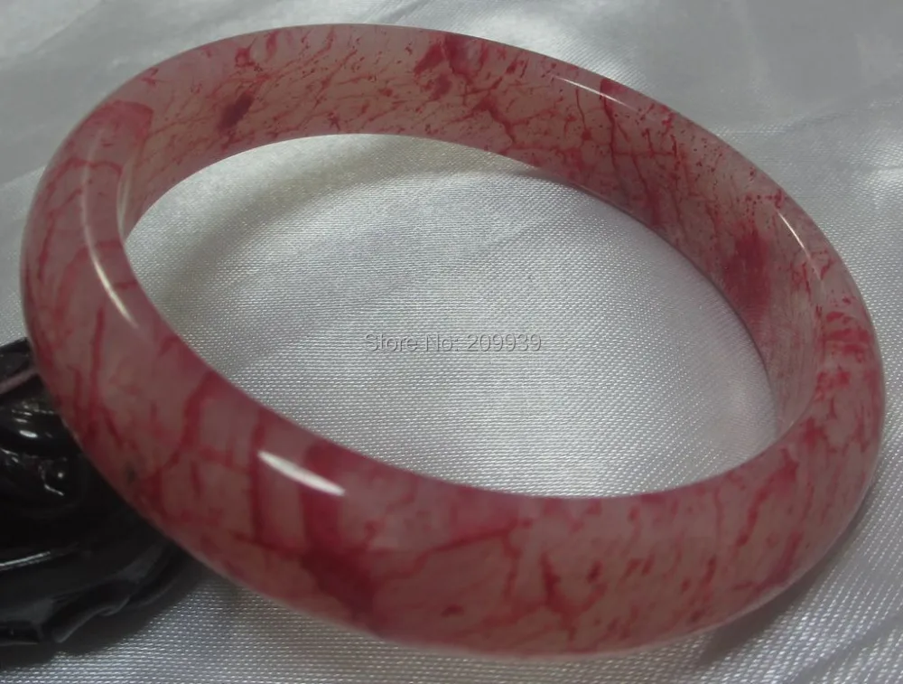 

huij 005324 Hot Beautiful Fashion Fine Women's Red Jade Bangle Bracelet 60mm