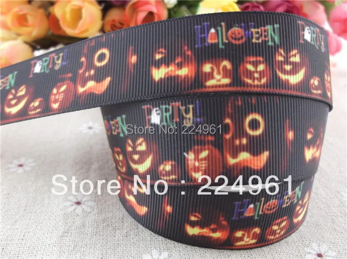 new arrival 1'' (25mm) halloween printed grosgrain ribbon halloween