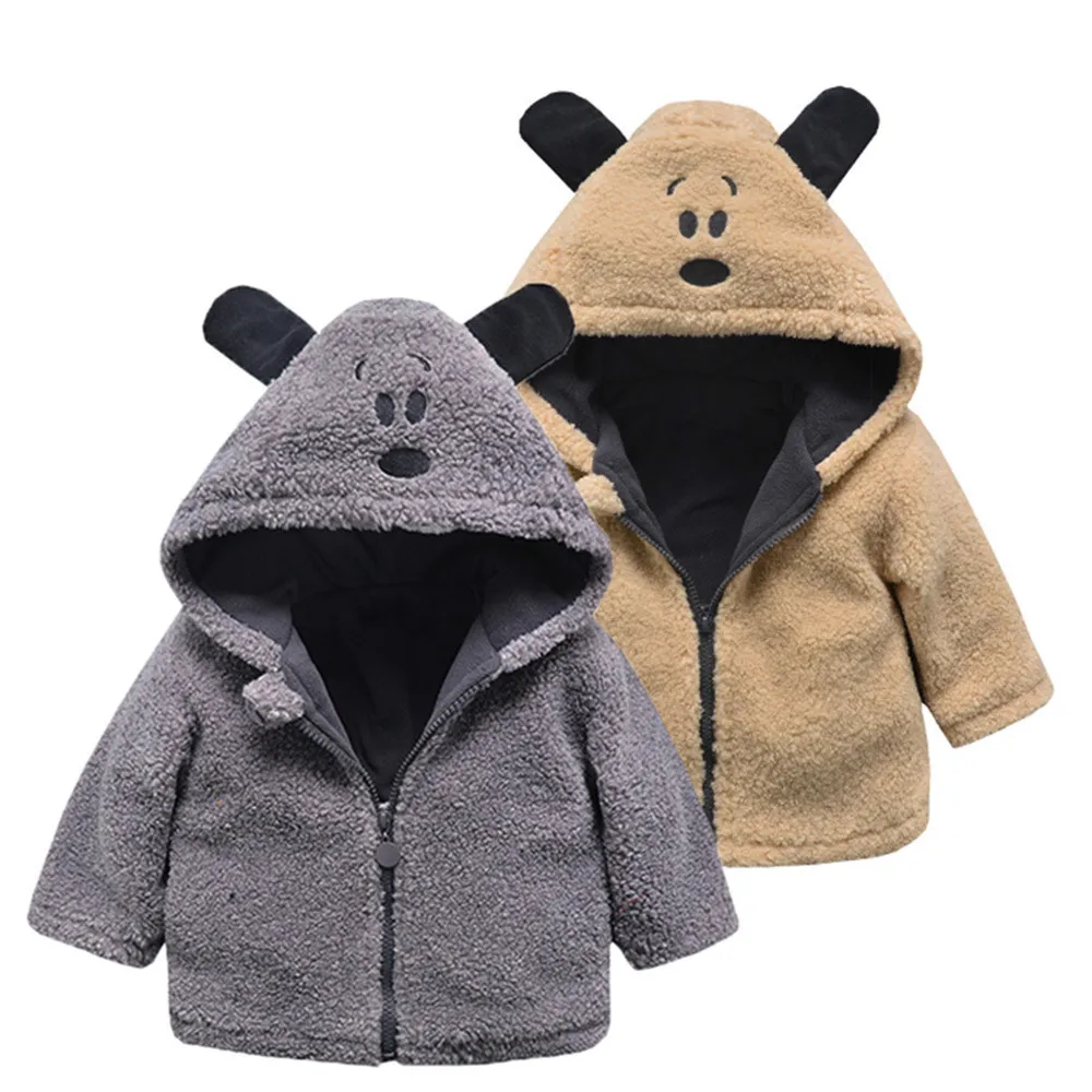 

ISHOWTIENDA Baby Infant Girls Boys Winter Overalls For Children Autumn Winter Hooded Coat Cloak Jacket Thick Warm Clothes