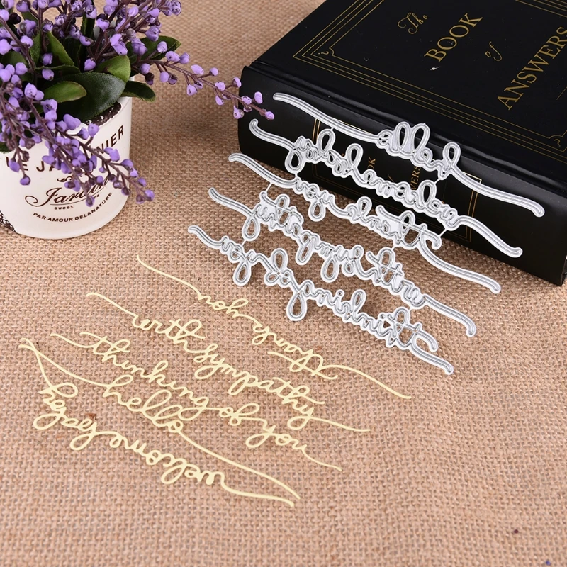 

Creative Word Cutting Dies Stencil DIY Scrapbooking Embossing Album Paper Card