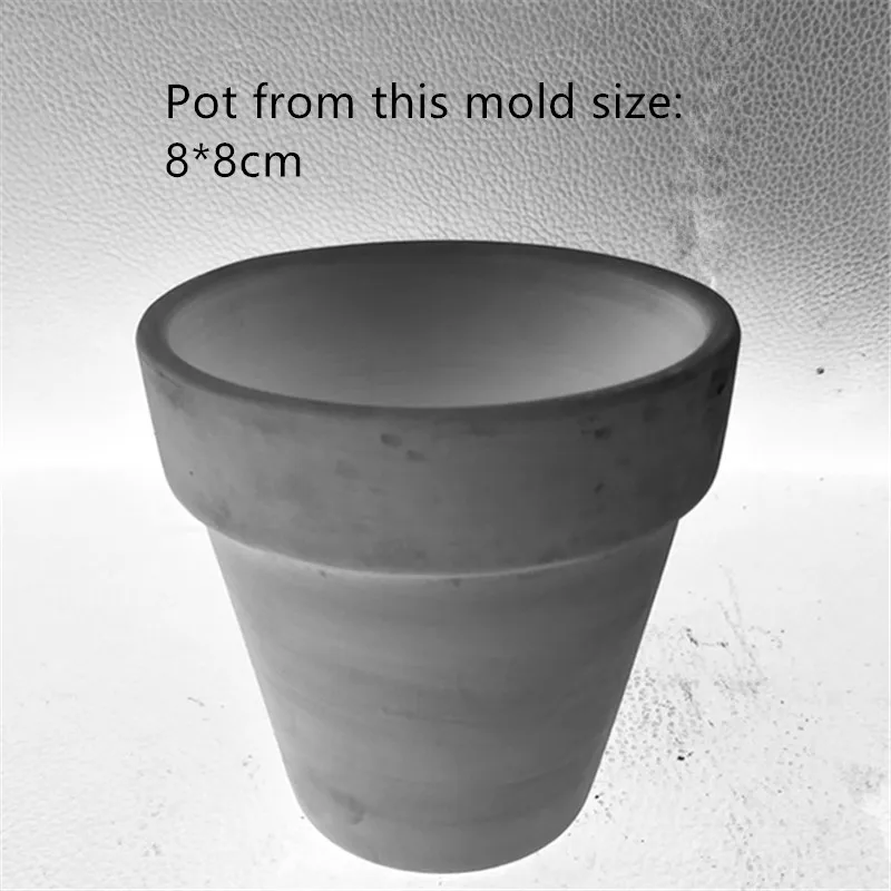 

Round Craft flower Pot Making Cement Mould Handmade Decorating Concrete Planter Silicone Mold