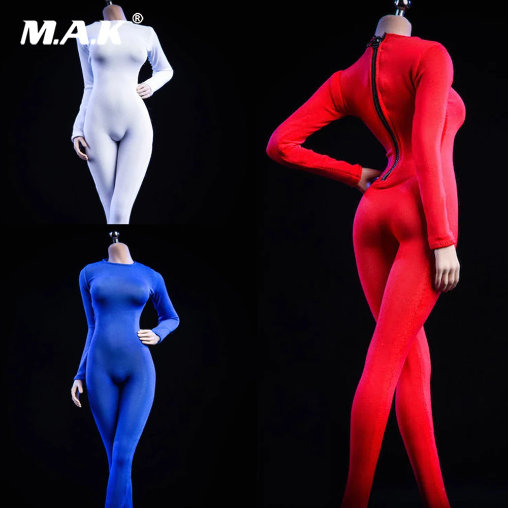 Skup 1 6 skala kobiet rysunek ubrania 19XG37 długi rękaw Body podkład kombinezon Model dla 12 \