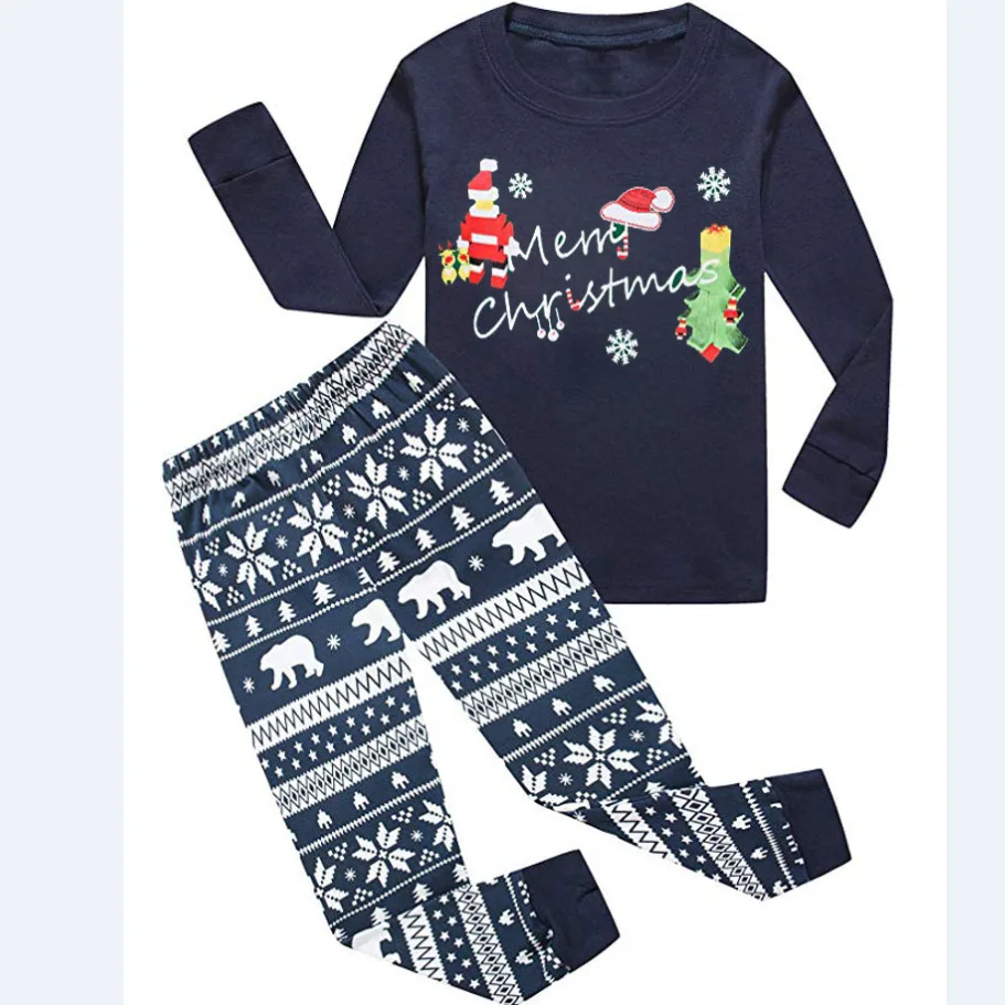 

Family Christmas Home Wear Set 2018 Parent-Child Printed Long Sleeve Home Suit Mom and Baby Family Christmas Pajamas