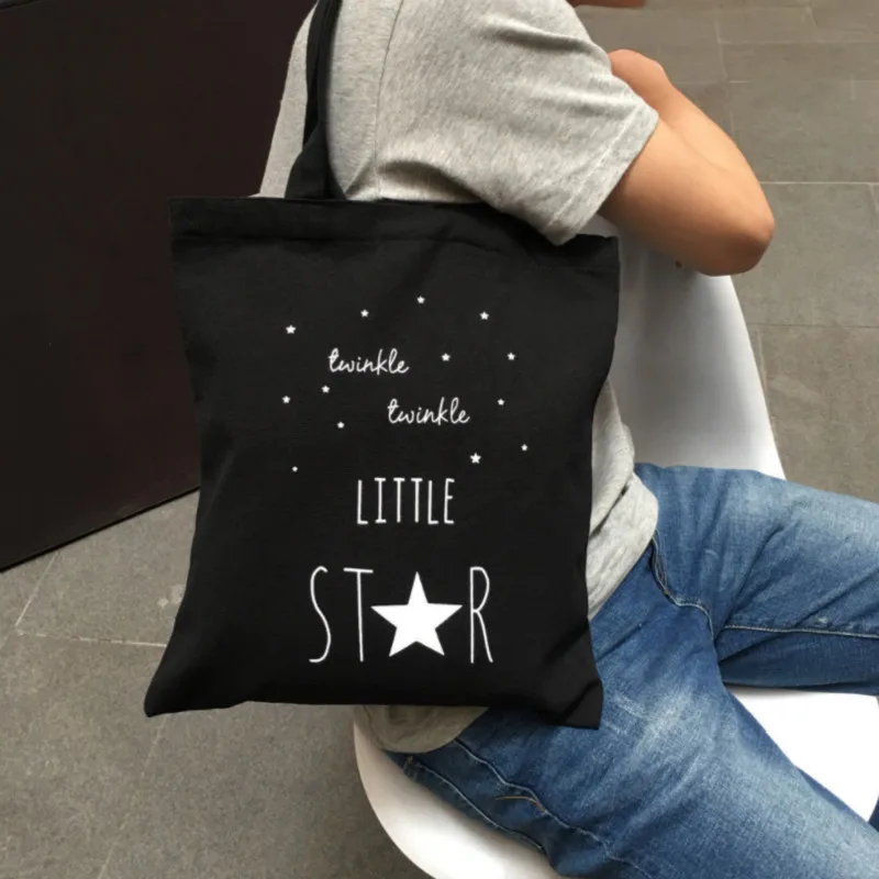 

Little Star Harajuku Unisex Travel Bag Casual Girl Gift Canvas Fashion Shopping Bags Shoulder Large Stylish Bags