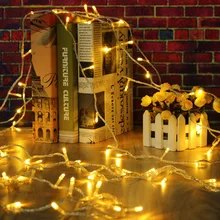 10 м 100 светодиодный гирлянда Рождественская елка Сказочный светильник Luce водонепроницаемый для дома и сада вечерние украшения для отдыха на открытом воздухе EU/US