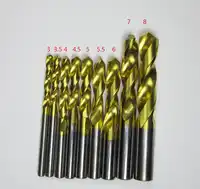 wholesale 9PCS 3MM 3.5MM 4MM 4.5MM 5MM 5.5MM 6mm 7mm 8MM Tungsten carbide Twist Drill set CNC machine USA Drill bits For Metal