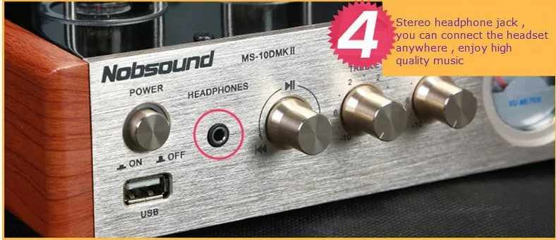 Nobsound MS-10DMKII Hifi 2,0 Bluetooth вакуумный ламповый усилитель USB/домашний аудио усилитель 25 Вт* 2 220 В