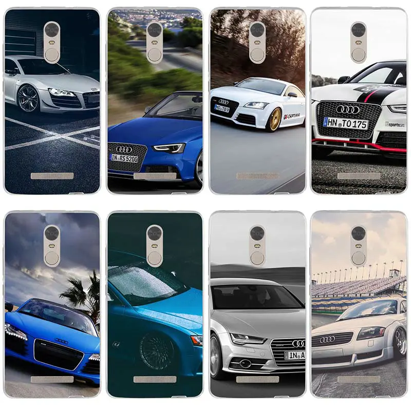Автомобиль Audi RS Логотип узор Силиконовые Мягкий телефон аксессуары Сумки для Xiaomi
