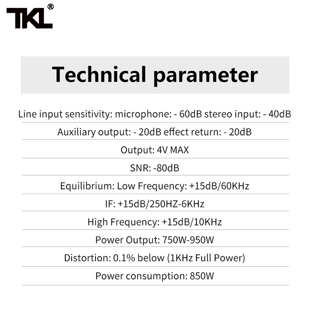 TKL SS800 профессиональный звуковой микшер с USB DJ микшерный пульт MP3 Bluetooth с 16 реверберации эффект 7 эквалайзер S