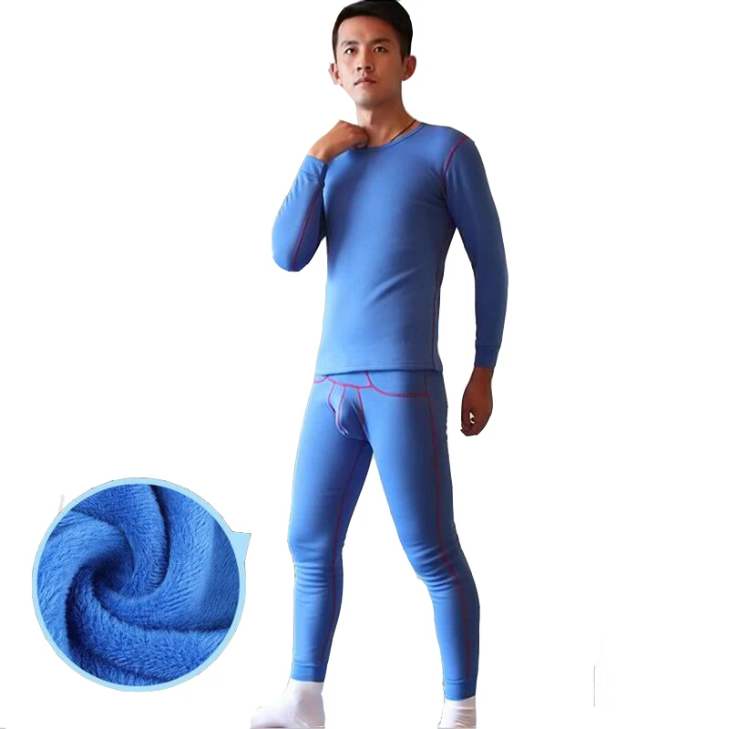 KWAN.Z male thermal underwear thicker plus velvet thermos long johns