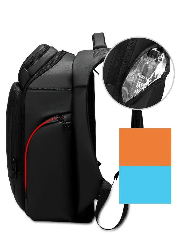 Zoll Tasche Student Laptop Sport Schulter Business Kapazität Tote 6 Tasche Große Rucksack Doppelt Black Reise Mode 15 0YwzOvq