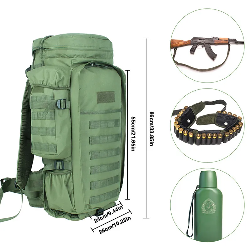 100CM Tactical Dual Rifle Bag with Shoulder Strap Airsoft Paintball Rifle Shotgun Bag Outdoor Military Hunting Gun Backpack