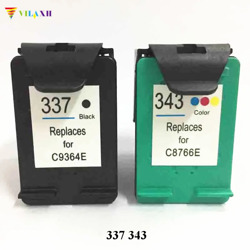 Картридж для принтера Vilaxh 337 343 совместимый с HP фотостудии C4180 2575 Deskjet 6940 Officejet 6130|ink