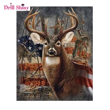 

Diamond Embroidery 3D Diamond Painting Cross Stitch Crafts Deer Diamond Mosaic Full Square Rhinestones