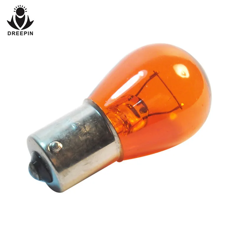 DREEPIN S25 ba15s P21W 12V amber/clear car light source rear turn