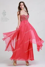 2016 Freier Verschiffen-schatz Brautkleider Empire-Taille Chiffon Lange Formale Abendkleider vestidos de fiesta Für Party