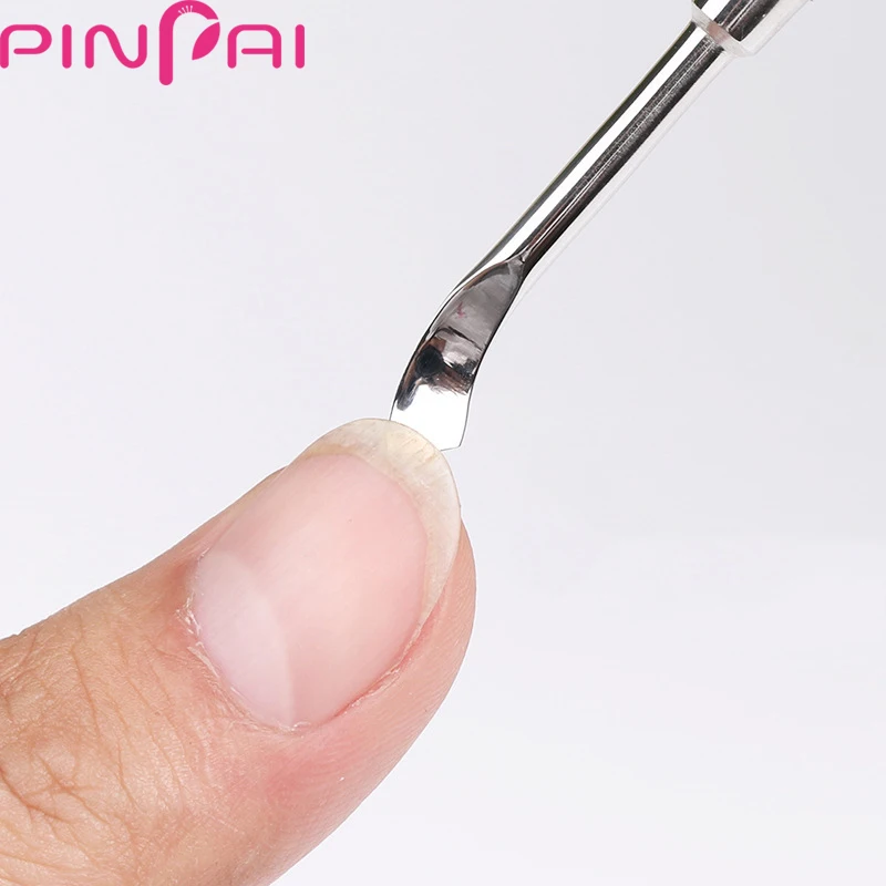 PinPai, профессиональный инструмент для удаления кутикулы из нержавеющей стали, двусторонний Толкатель для омертвевшей кожи, толкатель для кутикулы ногтей, инструмент для ухода за ногтями