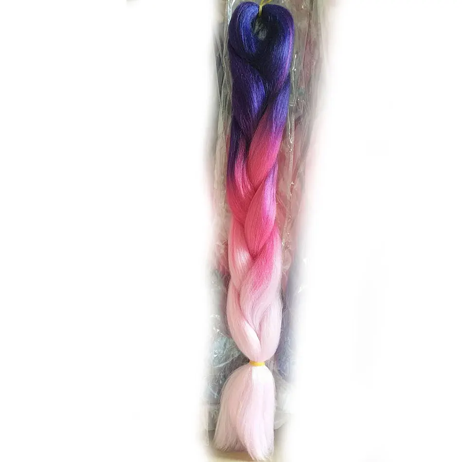 Qp волосы синтетические волосы 24 дюйма Джамбо плетение волос 100 г/упак. блонд серый вязание крючком скрученные косички наращивание волос - Цвет: #17