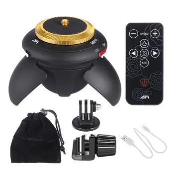 

ALLOET NEW Mini Bluetooth Remote Electric Panorama Head 360 Rotation Time Lapse Tripod Head for GoPro Action Camera Selfie Stick