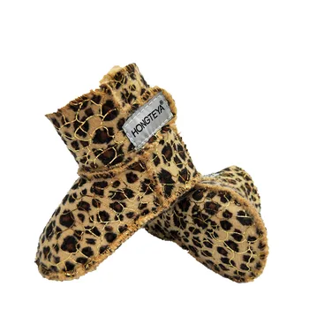 

Leopard baby boots High-top thick infants warm winter baby bootie Leather girl boy baby boots