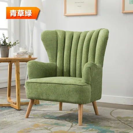 Набор диванов для гостиной, диваны для гостиной, мебель для дома, ткань, одно сиденье, ленивый диван, стул, табурет, минималистичное кресло - Цвет: Армейский зеленый