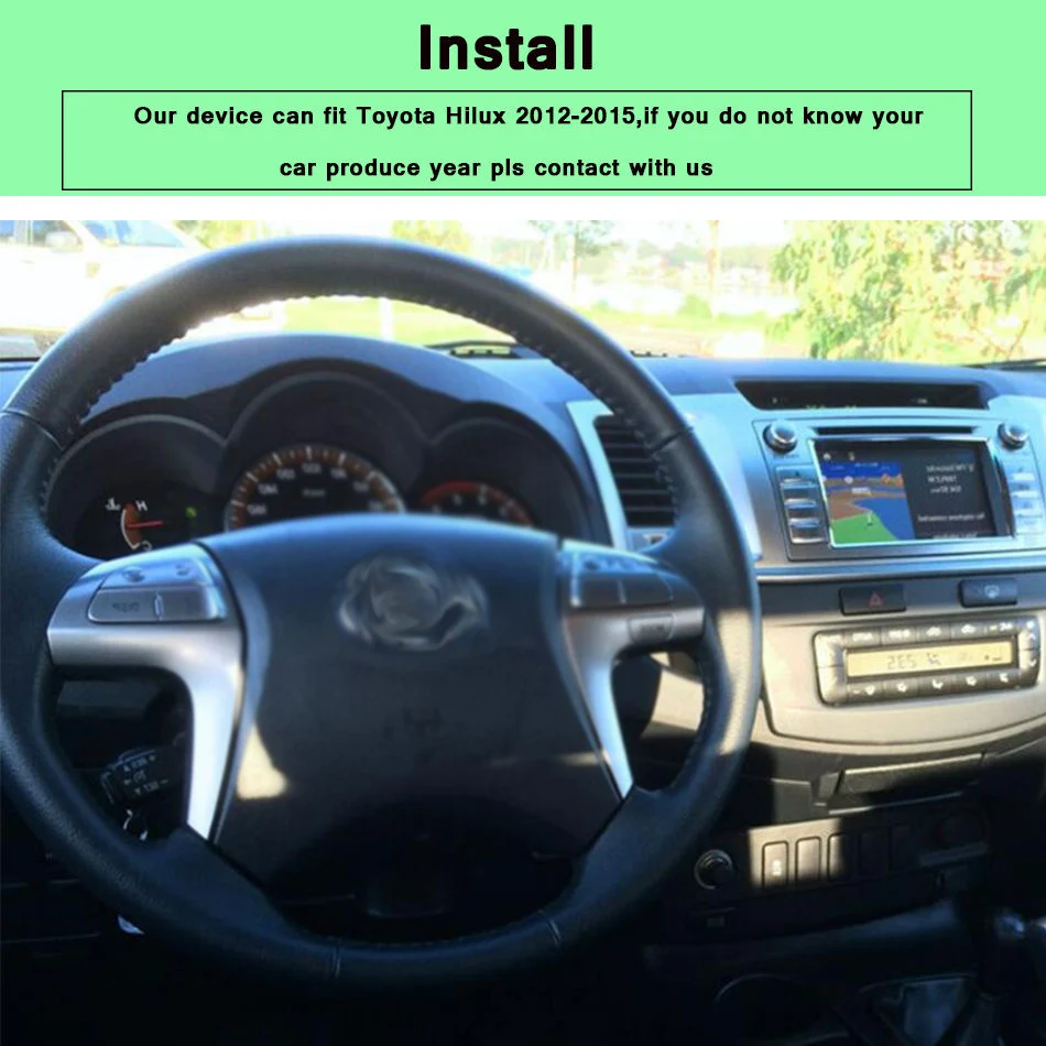 Android 9,0 4G+ 64G rom автомобильный dvd-плеер для Toyota Hilux 2012 2013 2 Din 800*480 gps навигация wifi мультимедийная система