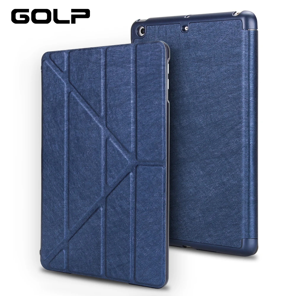

for ipad air 2 case, GOLP PU leather for iPad air 2 cover, PC back case for iPad Air 2 , Flip case and smart cover for ipad 6