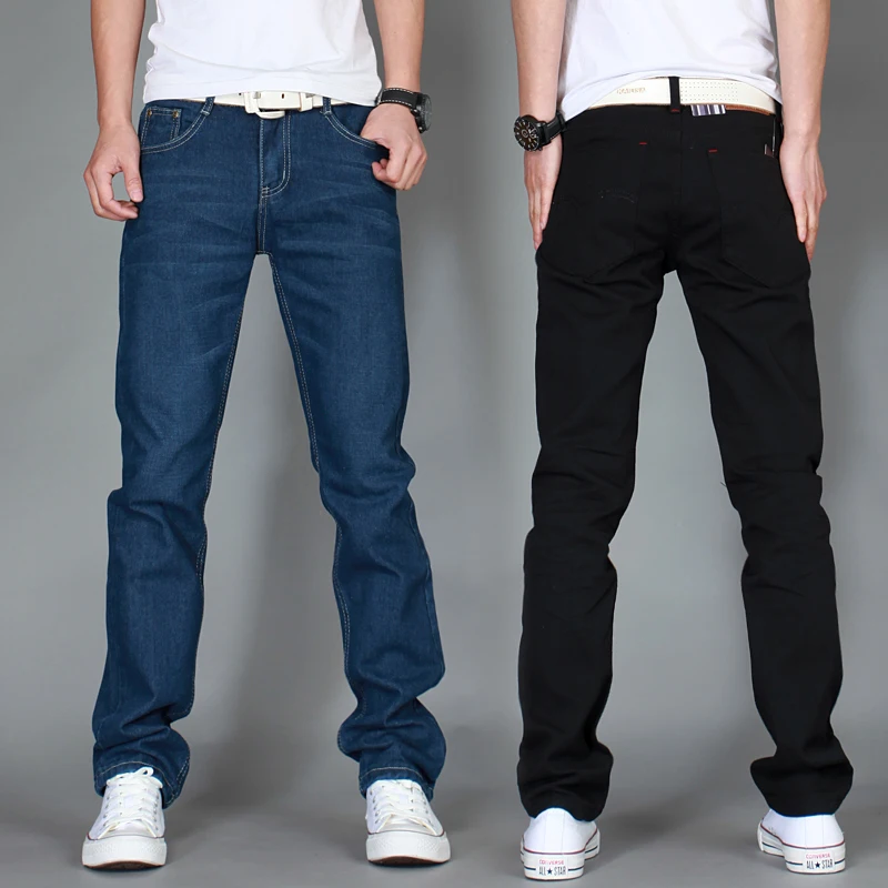 

2019 new men's high quality brand-name jeans large size 28-38 men's business casual straight loose casual slim denim trousers