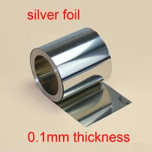 0,1mm dicke 99.9999% reinem silber folie silber blatt geschlagen silber papier wissenschaftliche forschung silber streifen test silber blatt