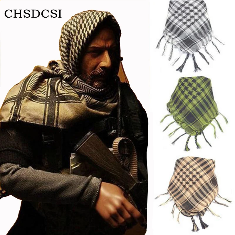 

Multifunction Arab Scarves Men Winter Wraps Military New Windproof Scarf Cotton thin Muslim Hijab Tactical Desert Arabic 3 Color