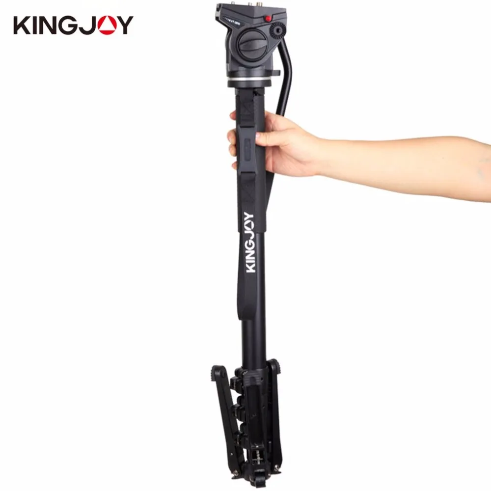 

KINGJOY MP4008F+VT-3510 Professional Camera Tripod Folding Monopod Kit Stable Rotating Shooting Monopod with Fluid Pan Head