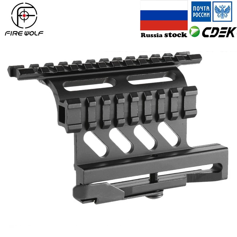 preço Tático Picatinny Weaver Serie AK Montagem Lateral 20mm picatinny Rail QD Rápida Separar Duplo Lado AK Âmbito Sight Monte bracket Rifle