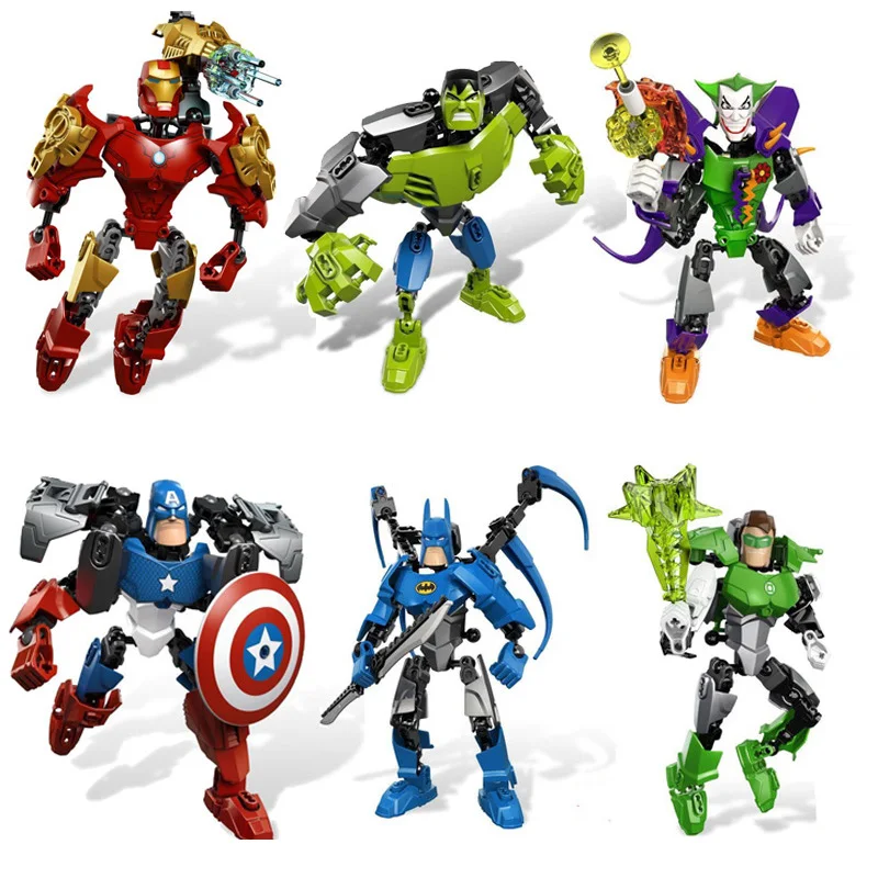 6 modelli! nuovi giocattoli the avengers blocchi Hulk Capitan 