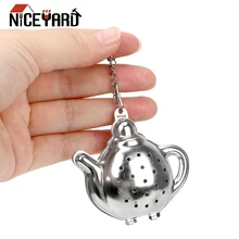 NICEYARD чайник из нержавеющей стали, многоразовый металлический чайный пакетик, арахис/Птица/чайник/ракушка, фильтр для заварки чая, ситечко для чая