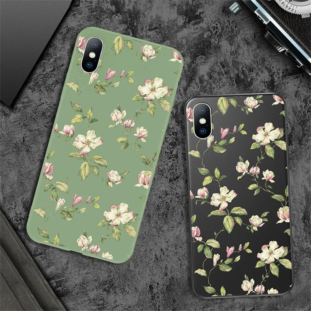 Lovebay чехол для телефона для iPhone 11, 6, 6 s, 7, 8 Plus, X, XR, XS, 11Pro, Max, 5, 5S, милый цветок розы, мягкий ТПУ чехол для iPhone X