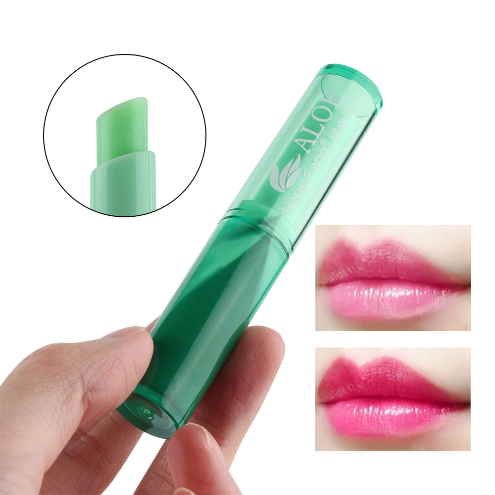 

1pc Pure Plants Aloe Vera Long Lasting Color Changing Moisturizing Lipstick Nutritious Lipbalm Protect Lips Cosmetics Makeup
