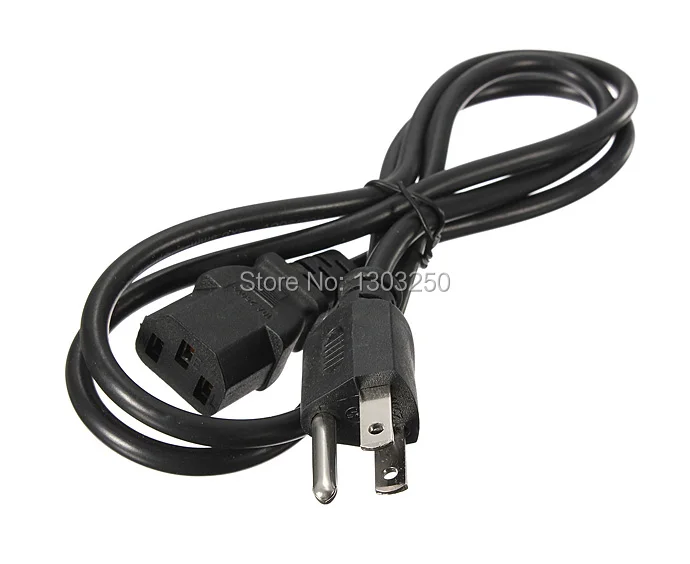 

3 Prong US Plug AC Power Cord Cable 1.2m 4FT For PC Desktop Monitor Computer Power Supply Converter Adapter