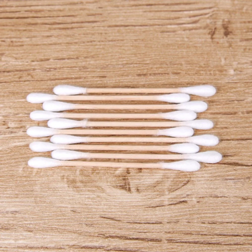 1pcs Double Head Cotton Swab Disposable Eyelash Cleaning Stick Removing Mascara Eyelashes Extension Nose Ears Clean 3