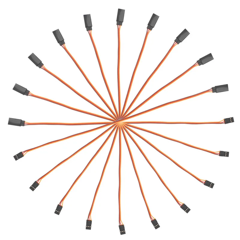 2018 NEW 10Pcs 150 200 300 500mm Servo Extension Lead Wire Cable For font b RC