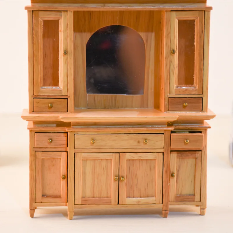 1:12 الأثاث مصغرة خزانة دمية لعبة الدمى الخشبية نتظاهر اللعب اللعب هدايا للبنات الأطفال مجموعة