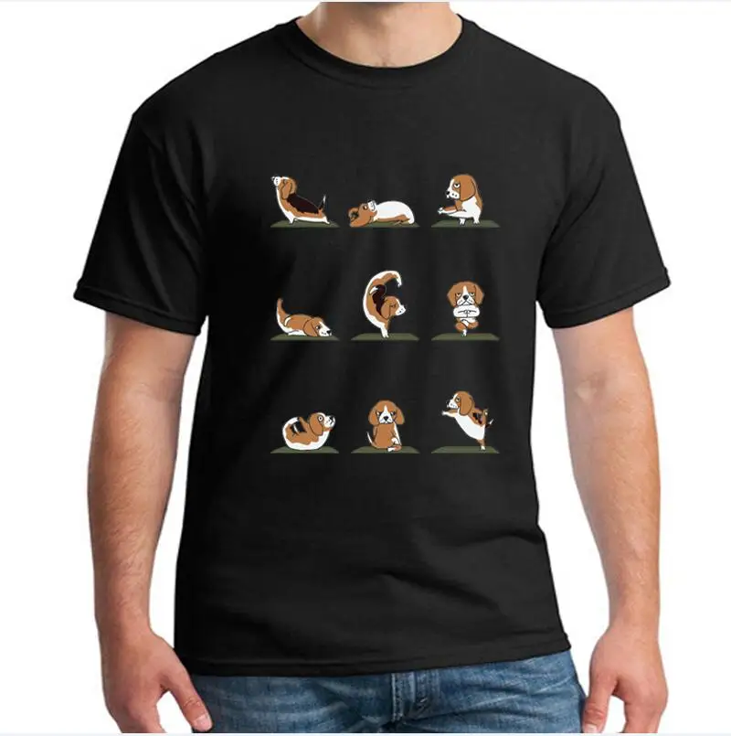 Забавные футболки с собачкой Бигл, мужские футболки с круглым воротником, летние футболки из чистого хлопка, оригинальные мужские и женские топы с коротким рукавом, футболки NN - Цвет: black  tshirt