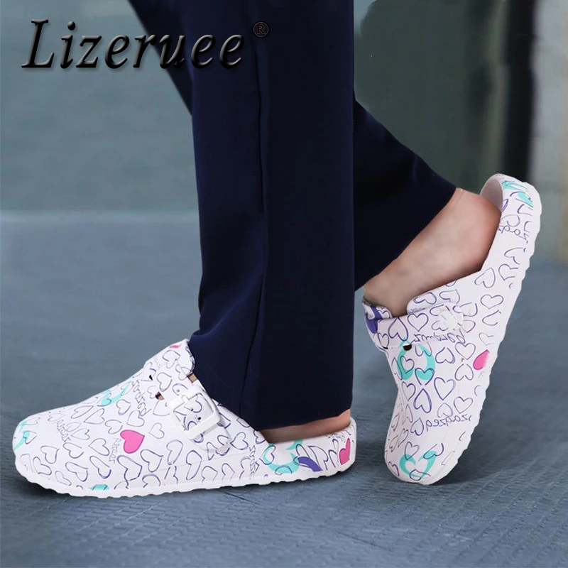 Zapatillas médicas quirúrgicas de Hospital estampado Floral Doctor