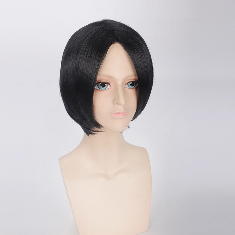  Anime Hoozuki no Reitetsu HOZUKI Short Black Wig Cosplay Costume Nana Middle Part Synthetic Hair Wi