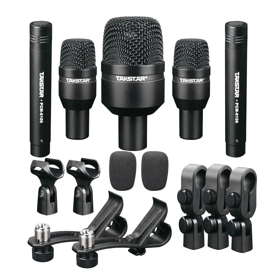 Original Takstar DMS D5 Drum Set Series Microphone drum kit for instruments sound pickup with