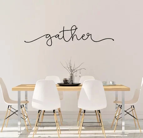 

GATHER -Letter Quotes Mural Vinyl Wall Sticker Art Decal for Home Farmhouse Decor